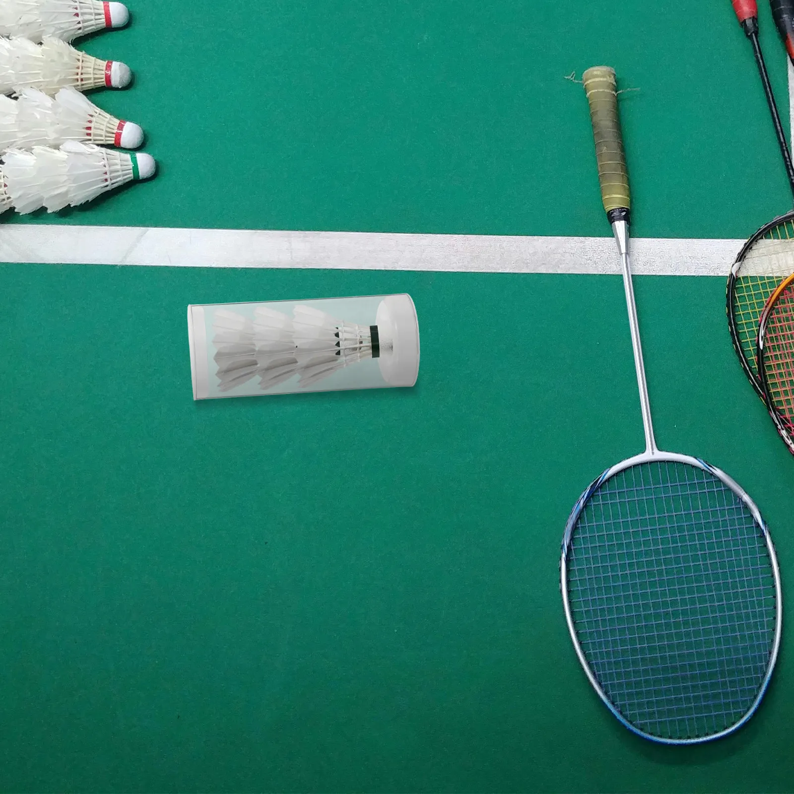 

Clear Badminton Shuttlecocks Tube Portable Lightweight Plastic Storage Container for Standard Shuttlecocks Indoor Outdoor Sports