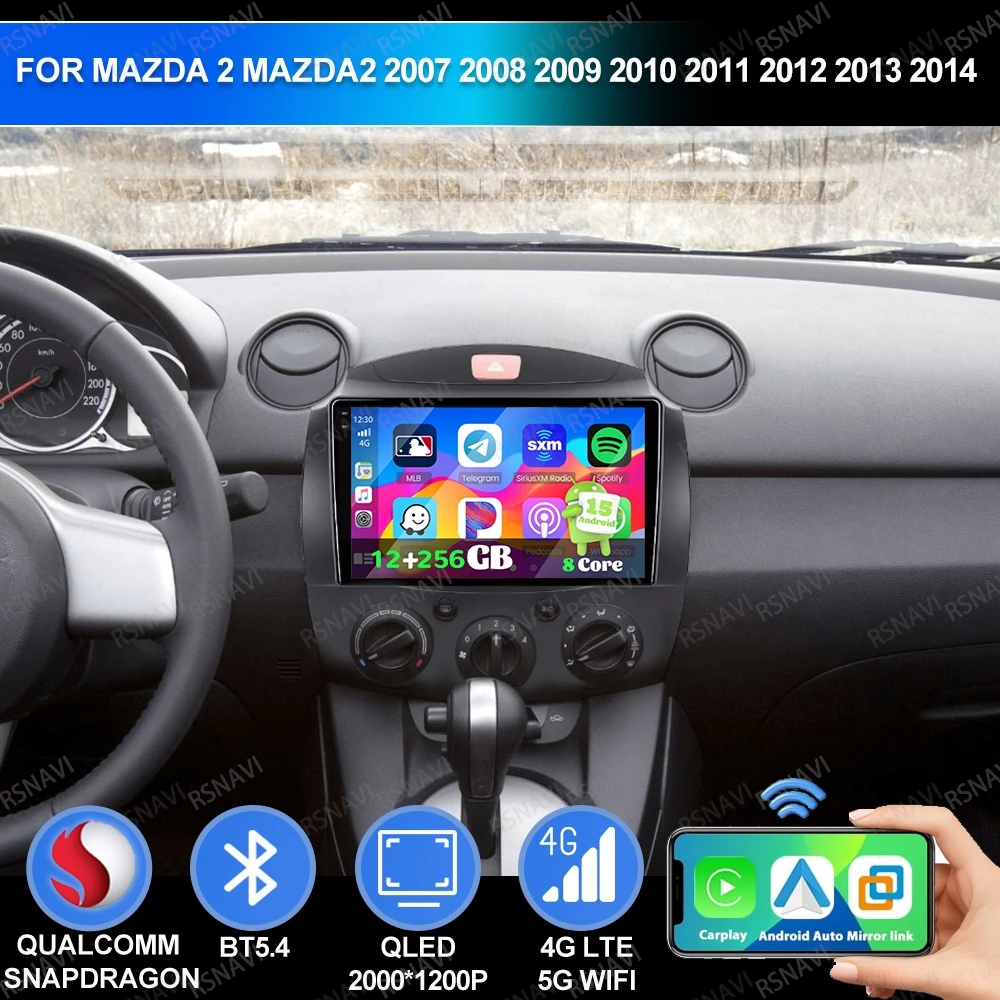 

Android 15 для MAZDA 2 Mazda2 2007 2008 2009 2010 2011 2012 2013 2014 GPS Мультимедийная навигация Viedo Player Qualcomm BT AUTO