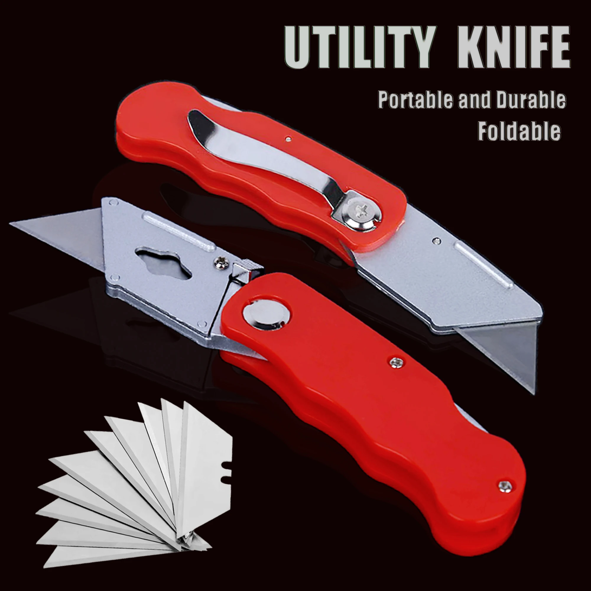 Foldable multi-functional tool, sturdy and durable, paper cutter, electrical cable, multi-functional tool, letter opener.