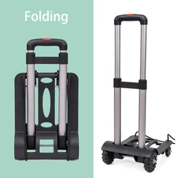 60kg Heavy Duty Foldable Hand Sack Wheel Trolley Folding Truck Barrow Cart Travel Luggage Shopping Cart Portable Home Use Car