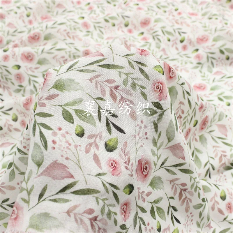 150x50cm Soft Bamboo Fiber Double-Layer Gauze Fabric Small Floral Digital Print for Baby Clothing Pajamas Bedding Cloth view 3
