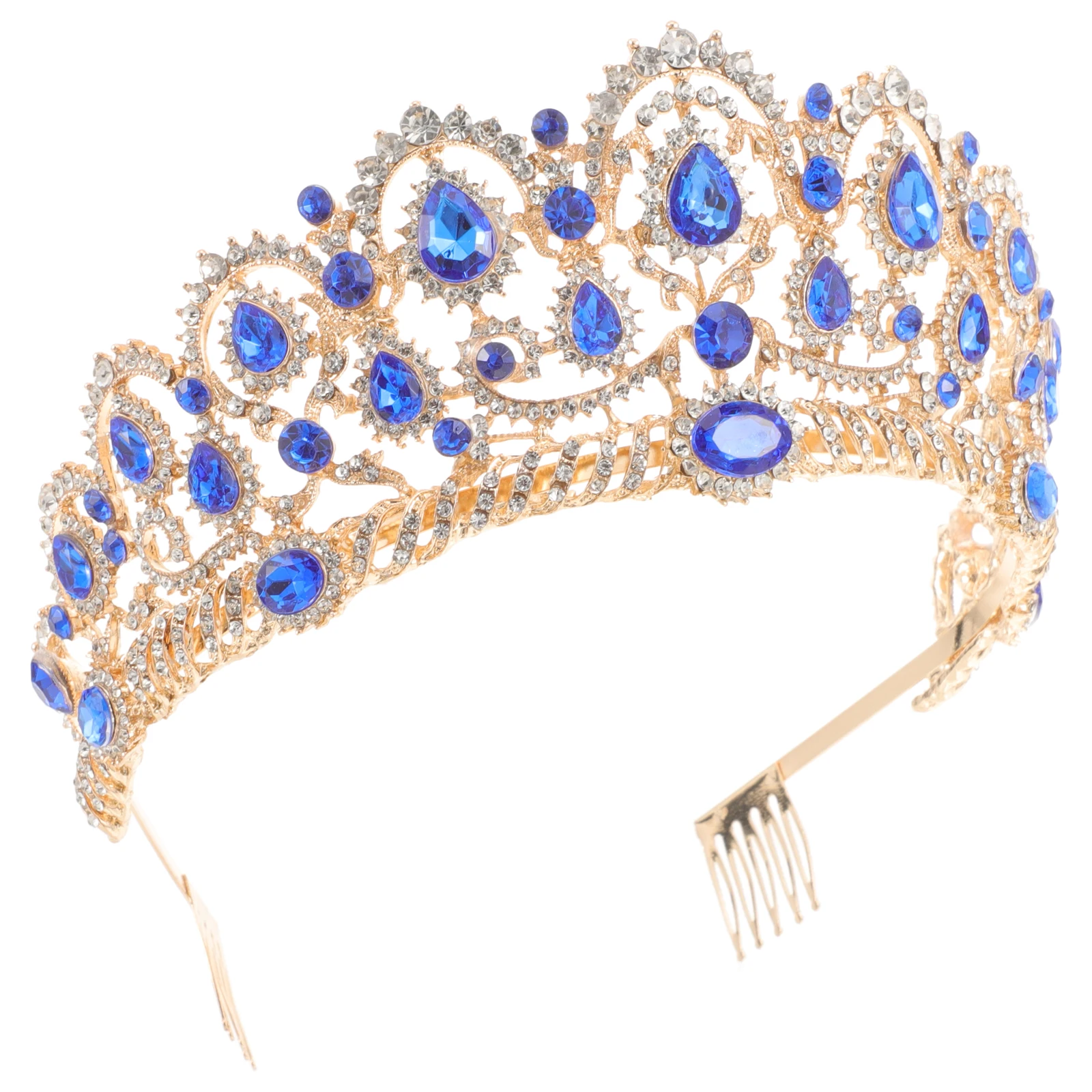 

1Pc Diamond Festive Party The Crown Online Bride Wedding Birthday Gift Queen Crown For Women Tiara Women HairDecoration