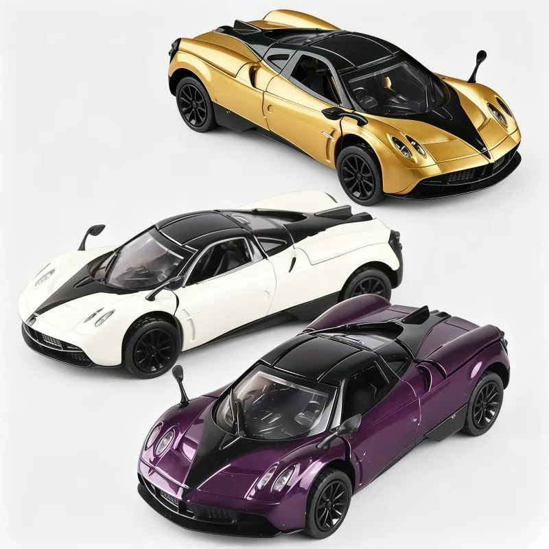 1:43 Simulation Alloy Super Sports Car Toy Model, Pull Back to Open Car Door Collectible Alloy Car, Multi-color