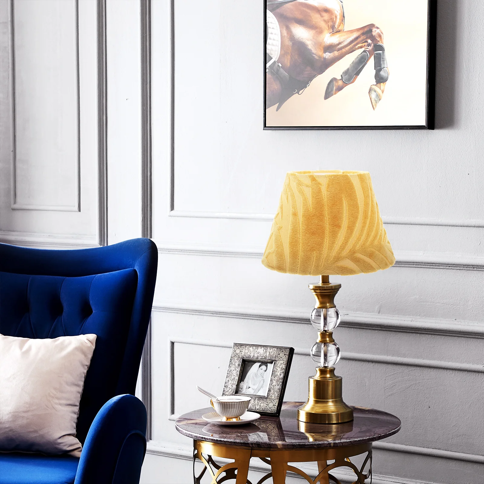 

Fabric Lamp Shade Decorative Table Lamp Cover Replacement for Home Hotel Bedroom Study Living Room Small Lampshade