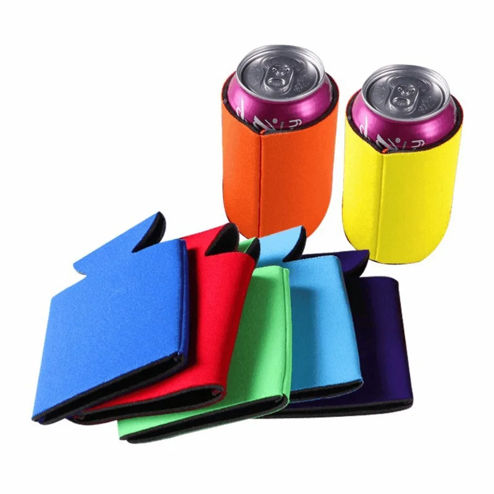 

Elastic Beer Sleeves Neoprene Solid Color Cup Cover Heat Insulated Reusable Camping Soda Bottele Cover Water Bottles