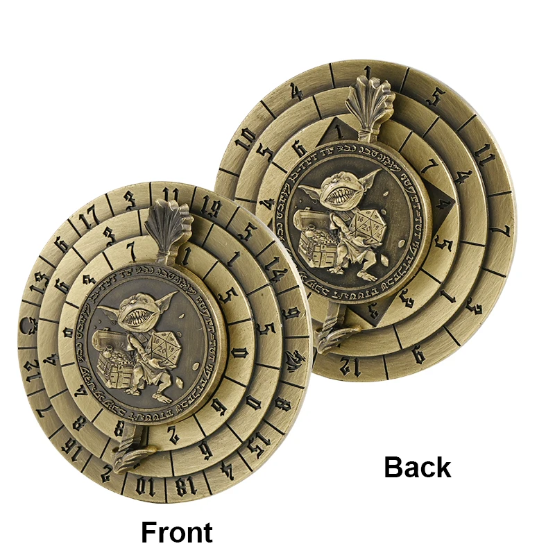 Spinner Dice 7-in-1Metal DND Dice Set Unique Dice Spinner Antique Rotate Metal D&D Dice for Dungeons and Dragons RPG Gaming Dice