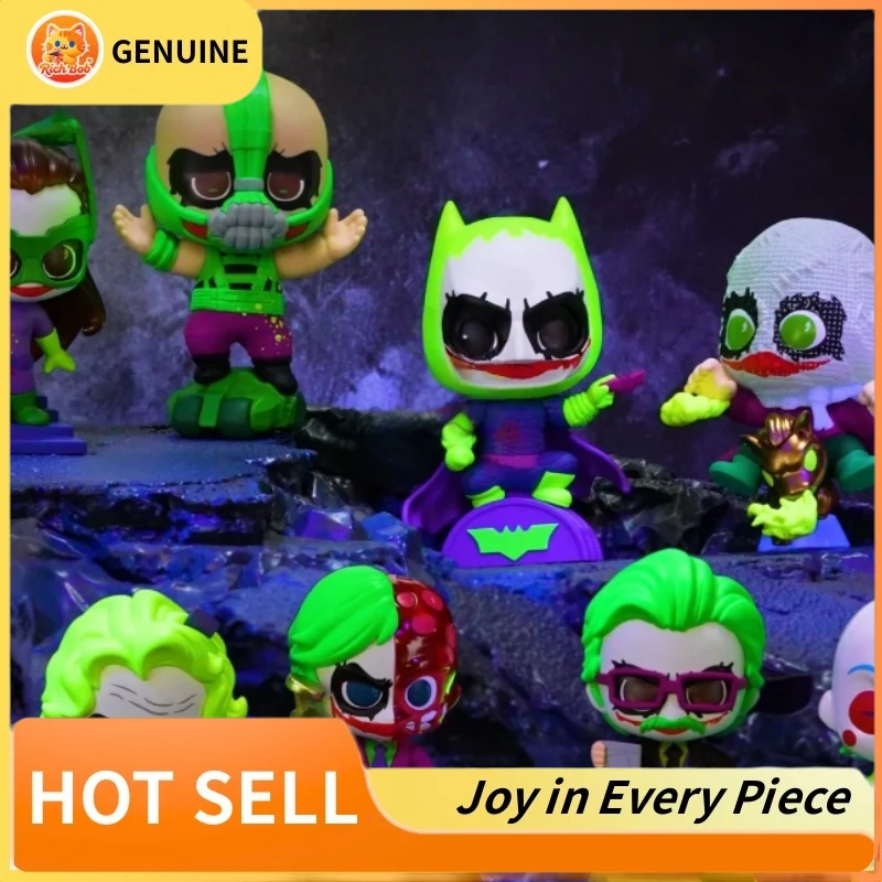 

Genuine Hot Toys Q-Version Clay Dark Knight Joker Blind Box Villains Enemy Version Trendy Handmade Cool Surprise Birthday Gifts