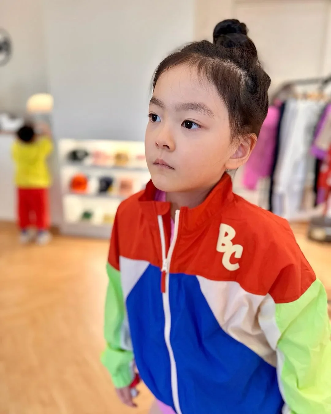 Children\'s Set Spring Summer 2024 BC ins Style Boys Color-Block Thin Jacket Kids Windbreaker Girls Sweatshirt Set