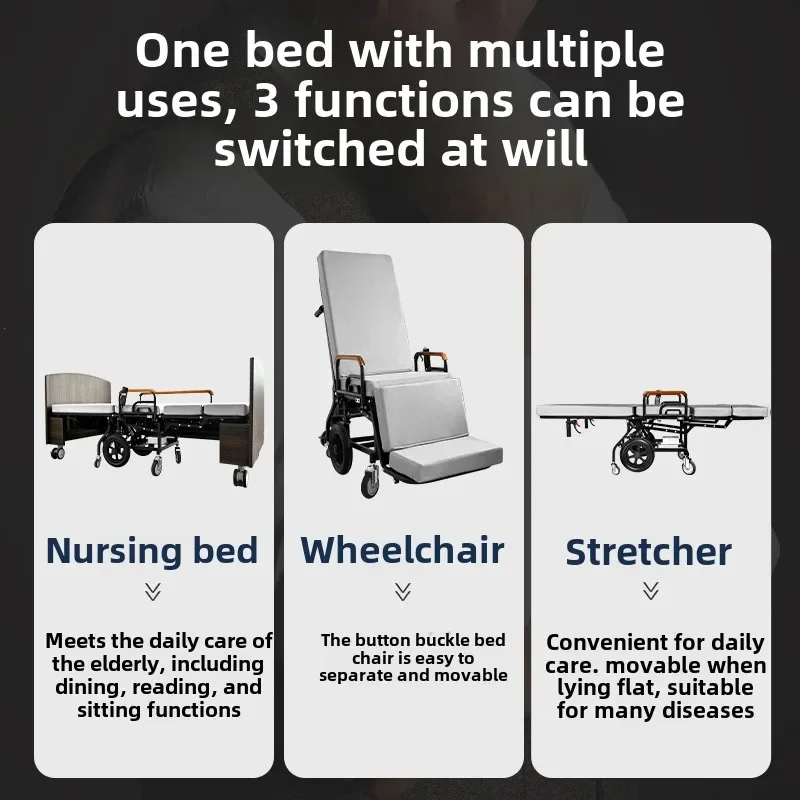 Kayigong Multi-functional Elderly Home Separation Electric Bed Wheelchair Double Function Directly From The Manufacturer