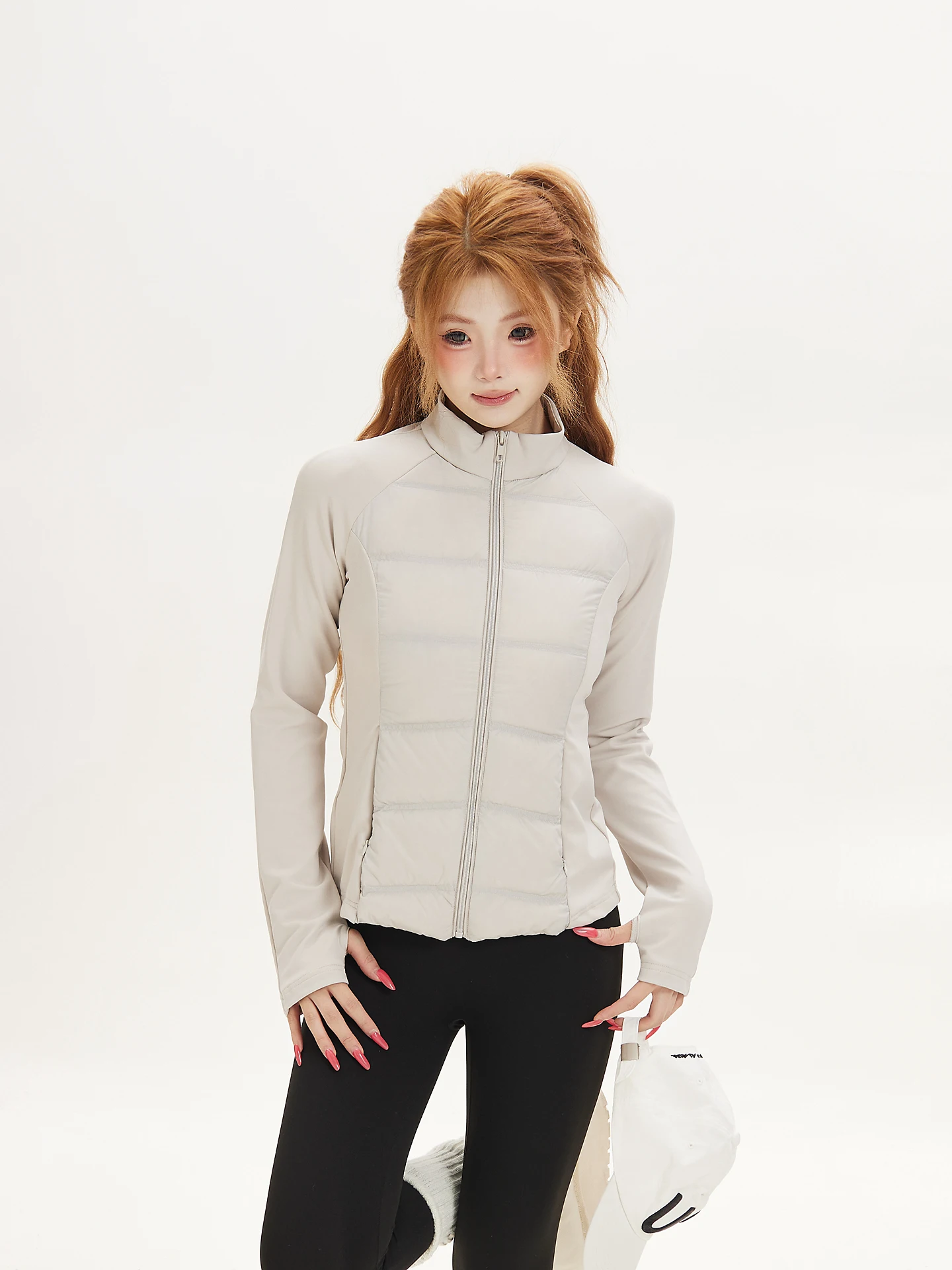 Lightweight Minimalist Ant down Jacket Women's Winter Slim Fit 90% down Stand Collar Padded Coat Fashionable Versatile Outerwear