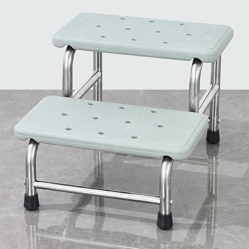Stainless Steel Step Stool Household Thickened Step Ladder Medical Grade Footstool Heavy Duty Home Use For Living Room Kitchen