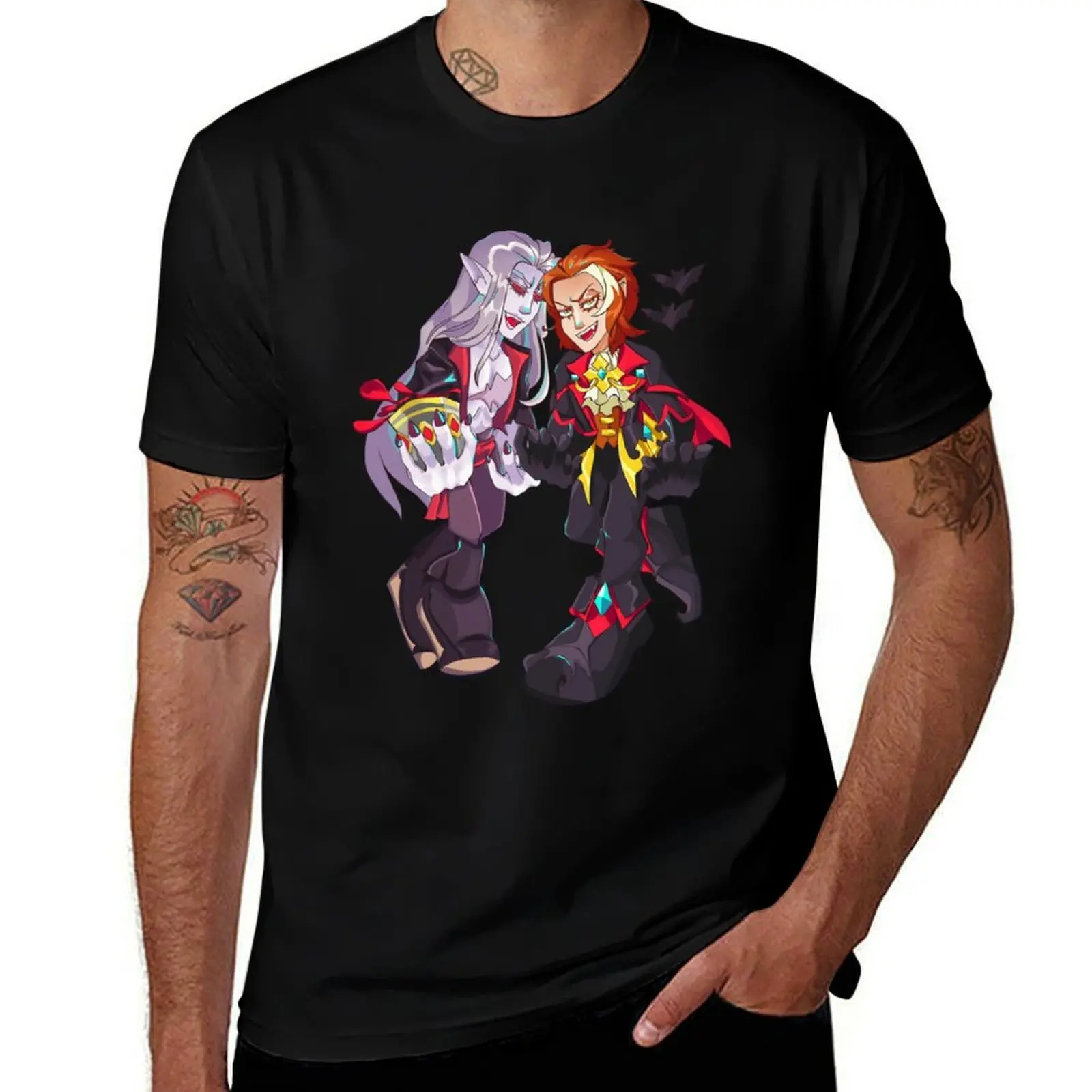 

Brawlhalla Halloween! Volkov and Caspian T-Shirt Urban Casual Loose Fit Tee