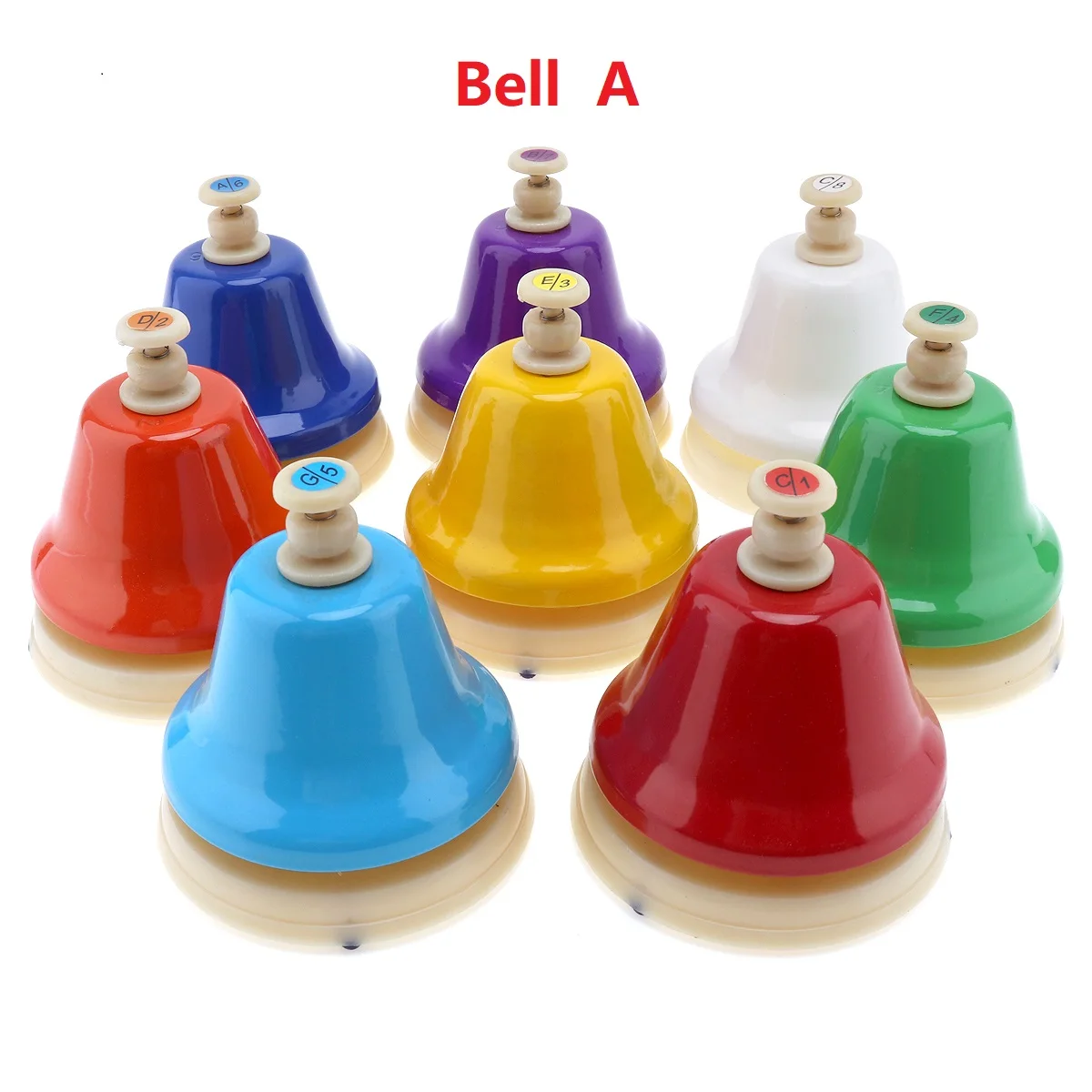 8 Note Colorful Hand Bell Set Musical Instrument for Children Early Education as Beautiful Christmas Gift Birthday Gift