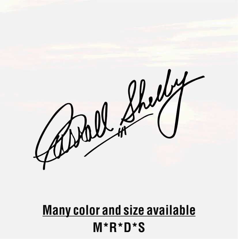 

Car Interior Body Rearview Mirror Window Sticker Rear Trunk Signature Carroll Shelby Decal For Ford Mustang AC Corba Accessories