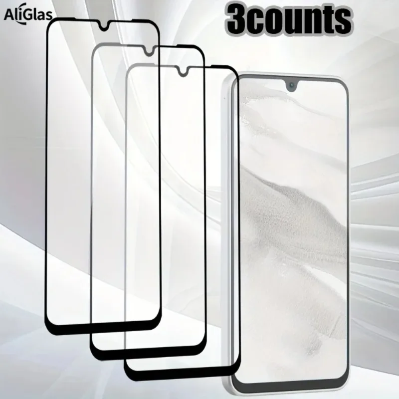 3 Stück Hochauflösender Gehärteter Glas-Displayschutz für Samsung A05 A15 A25 A35 A55 A06 A16 A26 A36 A56 A07 A17 A12 A13 Glas