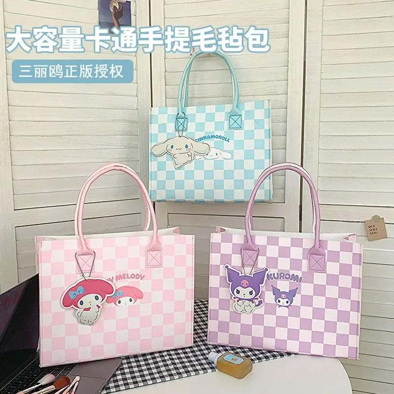 Hello Kitty Handbags Sanrio Bags for Women Cute Walet My Melody Pouch Kuromi Kawaii Purse Cinnamoroll Shoulder Bag High-capacity