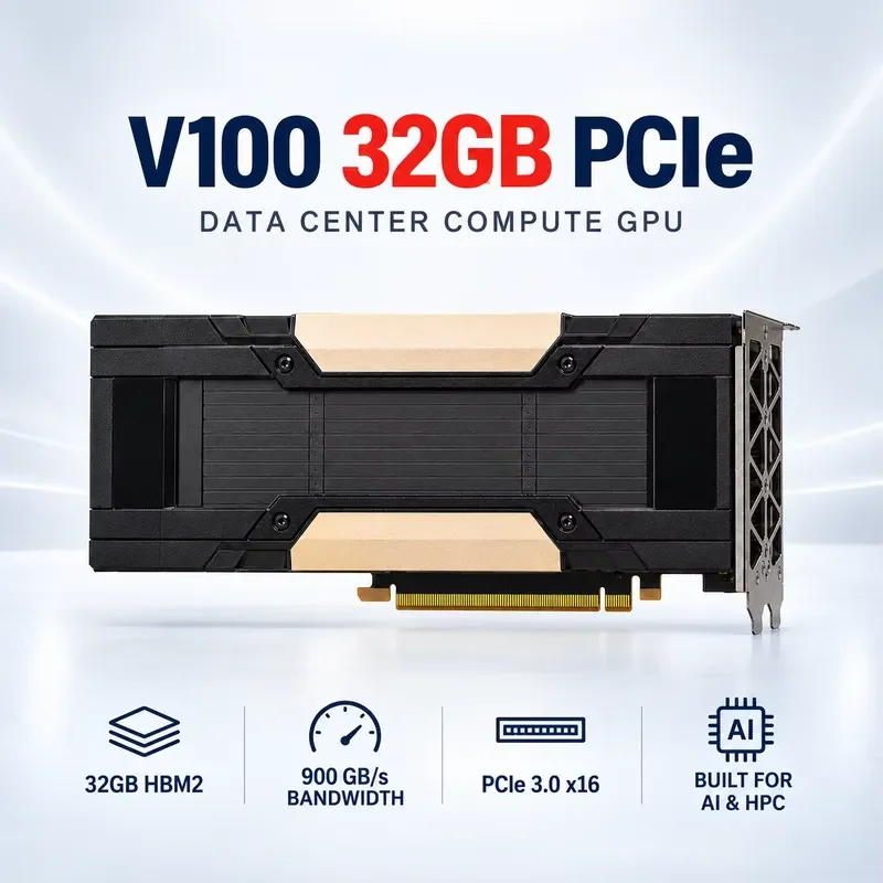 BOLRZO V100 32GB PCIE HBM2 GPU Accelerator PCIe 3.0 x16 for AI deep learning server computing graphics card