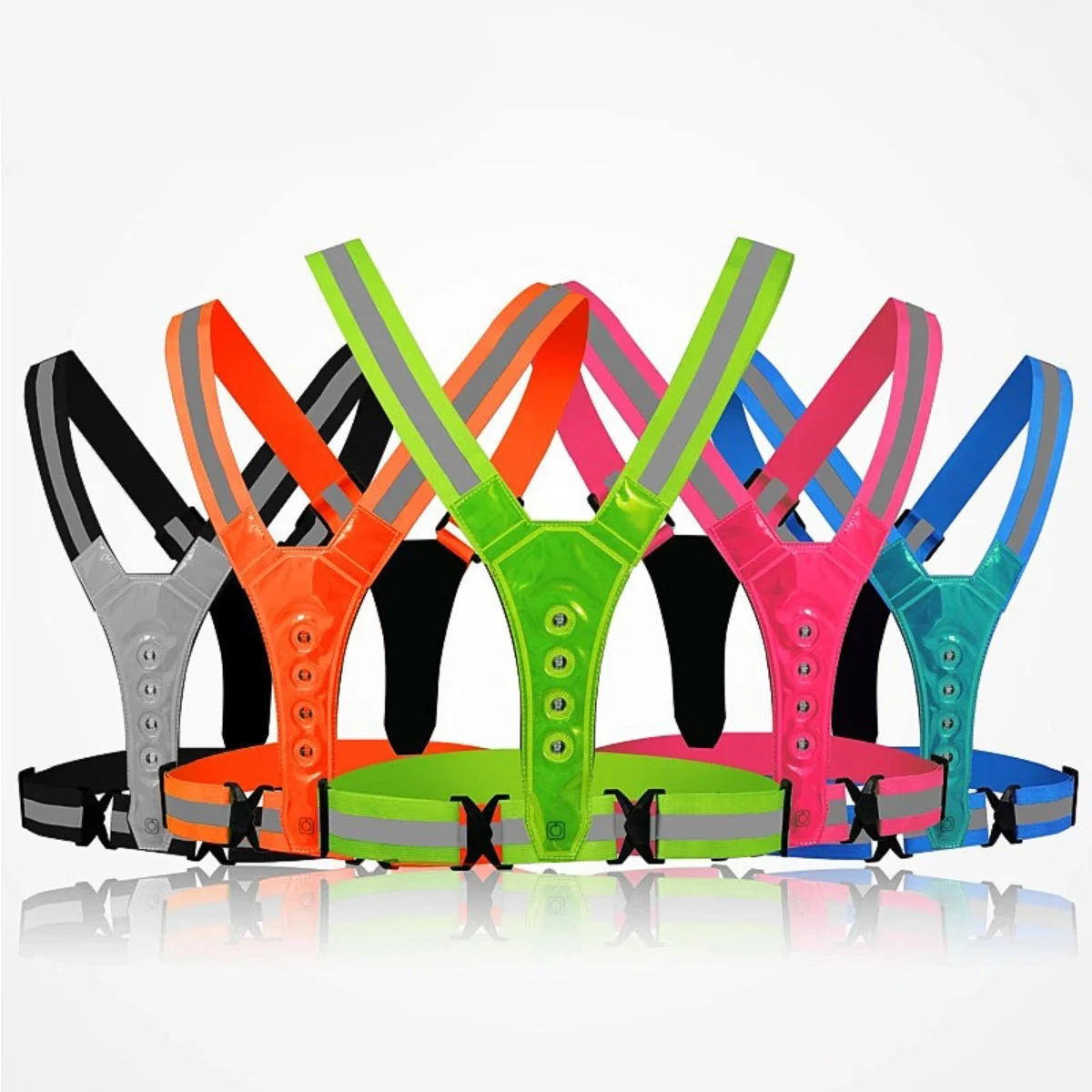 Adjustable LED Running & Cycling Safety Vest for Men and Women Night Security Sports Gear