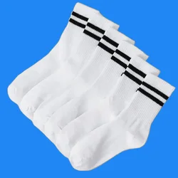 6/12 Pairs Set Women In Fashion Cotton Socks High Tube Mid Length Socks High Quality Popular Sweat Absorption Women's Socks