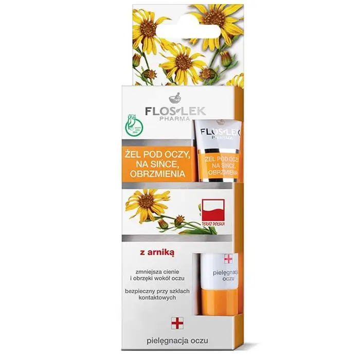 Flos-Drogen gel mit Arnika unter den Augen für Blutergüsse und Schwellungen 15ml