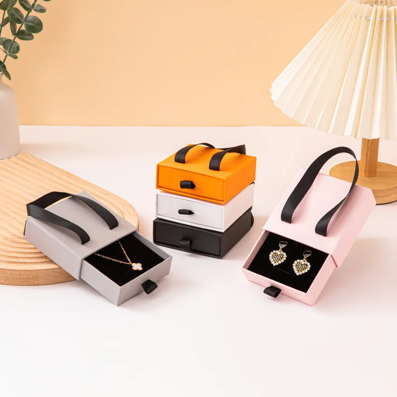 Jewelry Box With Tote Bag for Earring Ring Storage