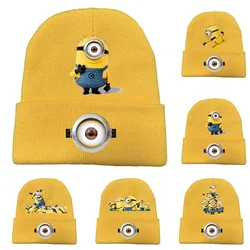 Minions Solid Color Winter Hats for Women Men Beanies Knitted Cute Hat Cartoon Autumn Beanie Cap Warmer Bonnet Ladies Casual Cap