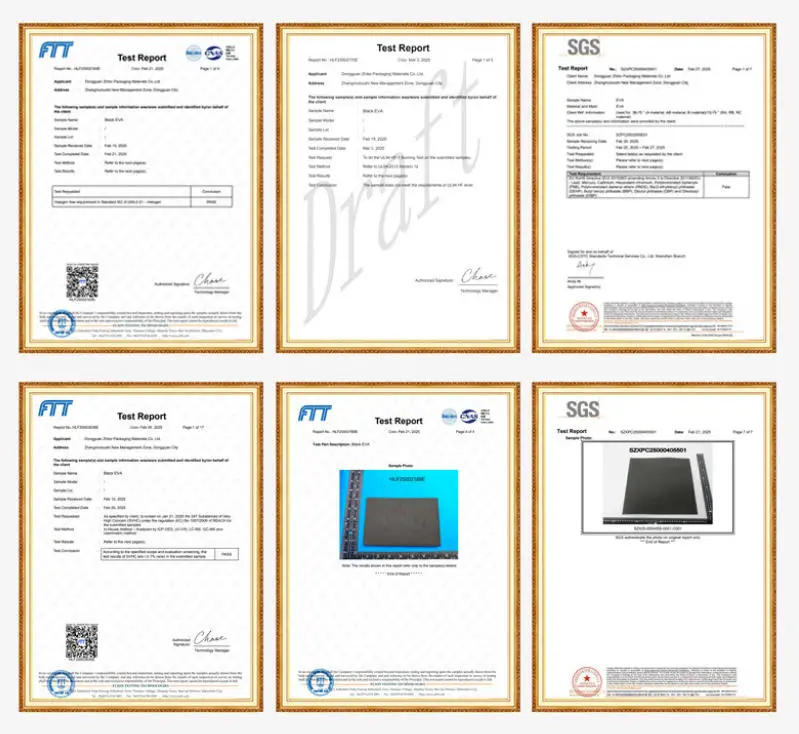High Density Flame 38° Black EVA Foam Sheet Shockproof Filling Material COS Figure Packaging Inner Support Customizable Cutting