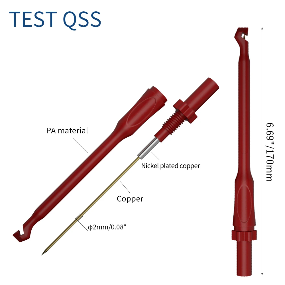 Imagem -04 - Qss-digital Multímetro Teste Leva Kit Sonda de Teste Elétrico Conjunto com Clipes Jacaré Fio Piercing Volta Pin Qt0082