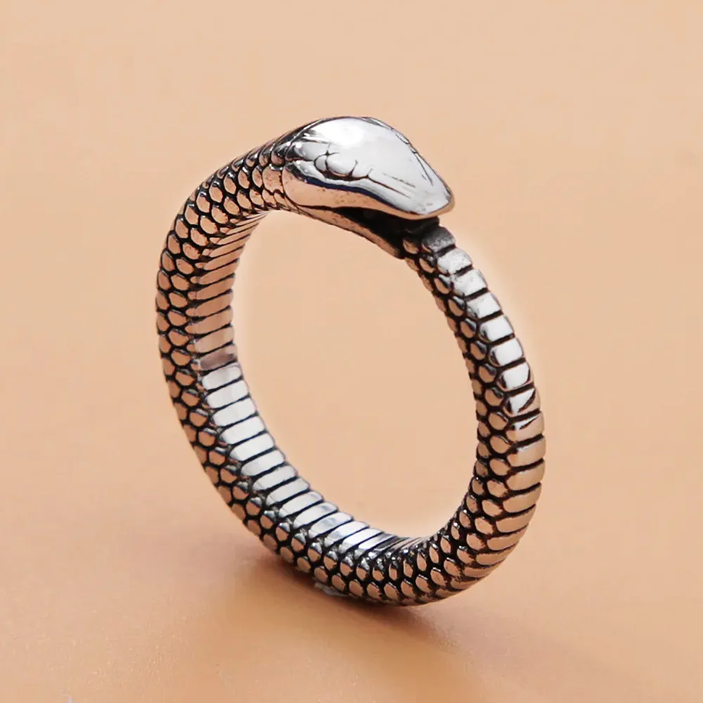 الفولاذ المقاوم للصدأ ثعبان خواتم للرجال والنساء ، Vintage مجوهرات الحيوان ، فاسق ، والأزياء بسيطة ، هدايا السائق ، دروبشيبينغ