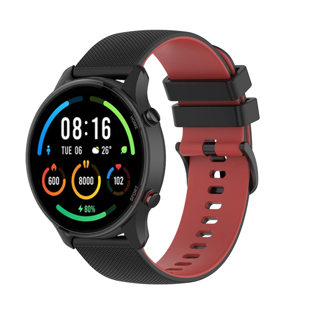 22 مللي متر سيليكون حزام (Band) ساعة ل شاومي Mi ساعة اللون الرياضة طبعة حزام سوار لونين حزام ساعة ل Mi ساعة اللون/gt2 46 مللي متر