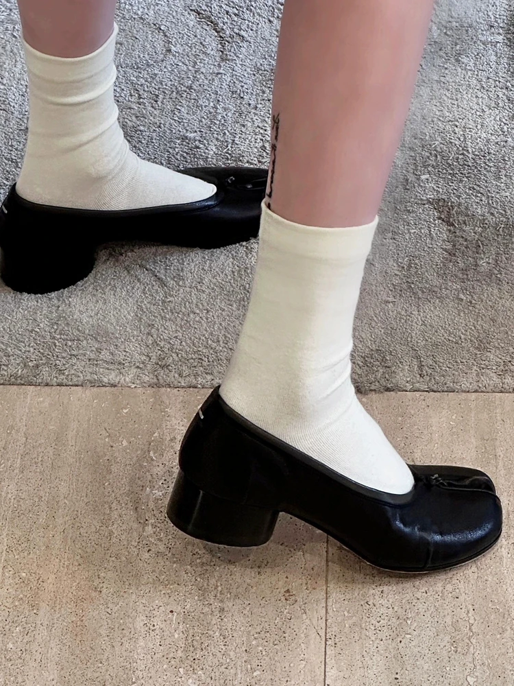 lamb-leather-2025-new-folded-genuine-leather-thick-heel-separate-toe-women-early-spring-mid-heel-single-mary-jane-high-heels