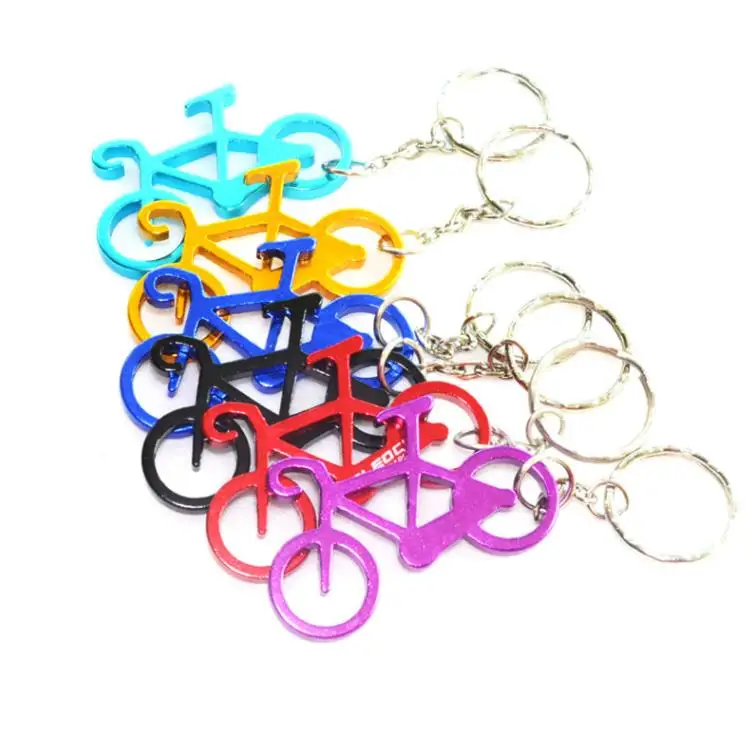 Wholesale Engraved Customized Logo Aluminum Bottle Opener Keychain Bicycle Beer Openers For Promotional Gift SN4542