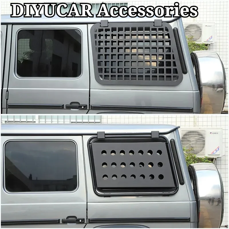

For Mercedes Benz G Class W463 2004-2018 Aluminum Alloy Car Rear Side Window Protective Hanging Bag Board Exterior Accessories
