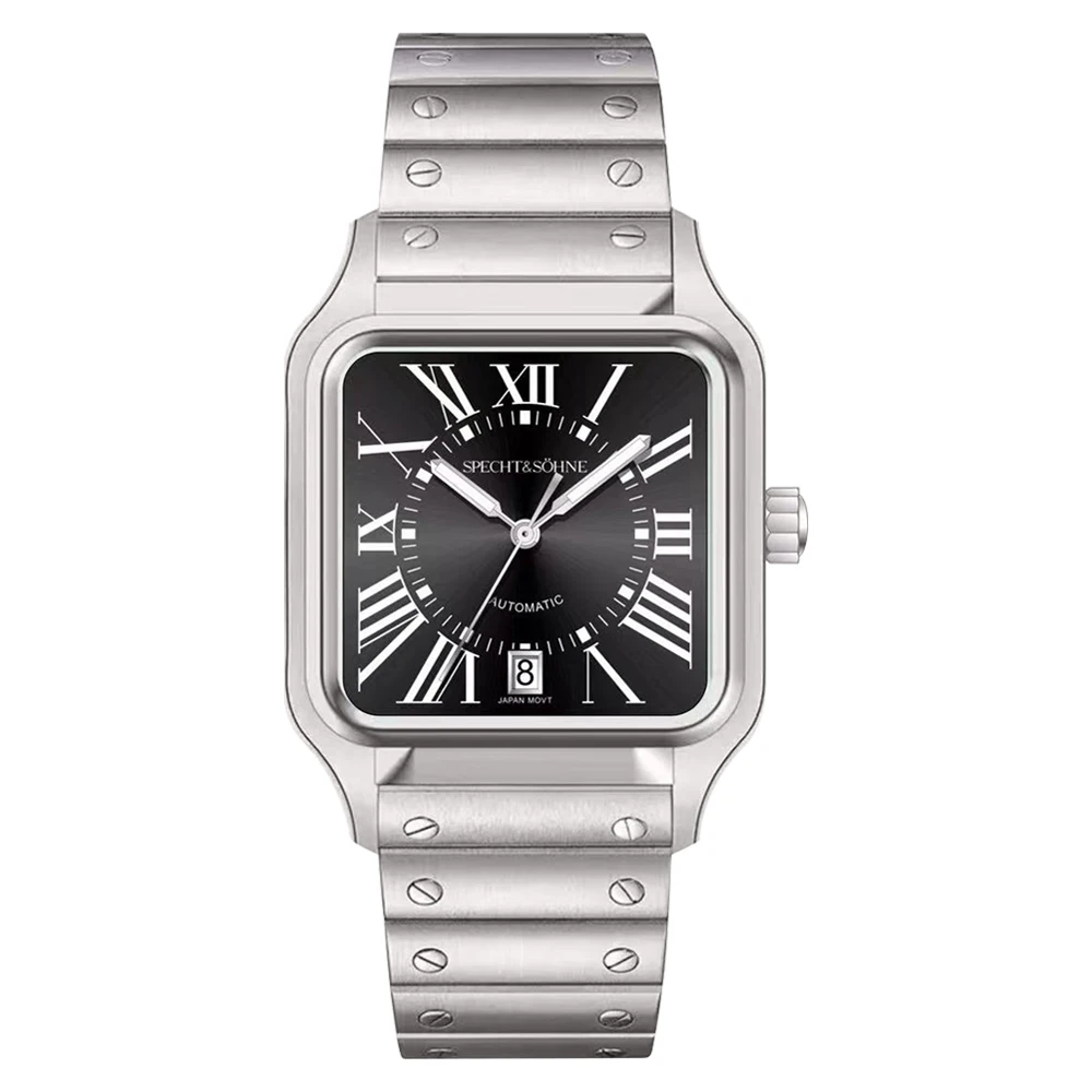 Specht & Sohne Nieuwe herenhorloges Japan Miyota 8215 Movt Mechanische horloges Roestvrij staal 50M Waterdicht Relogio Masculino