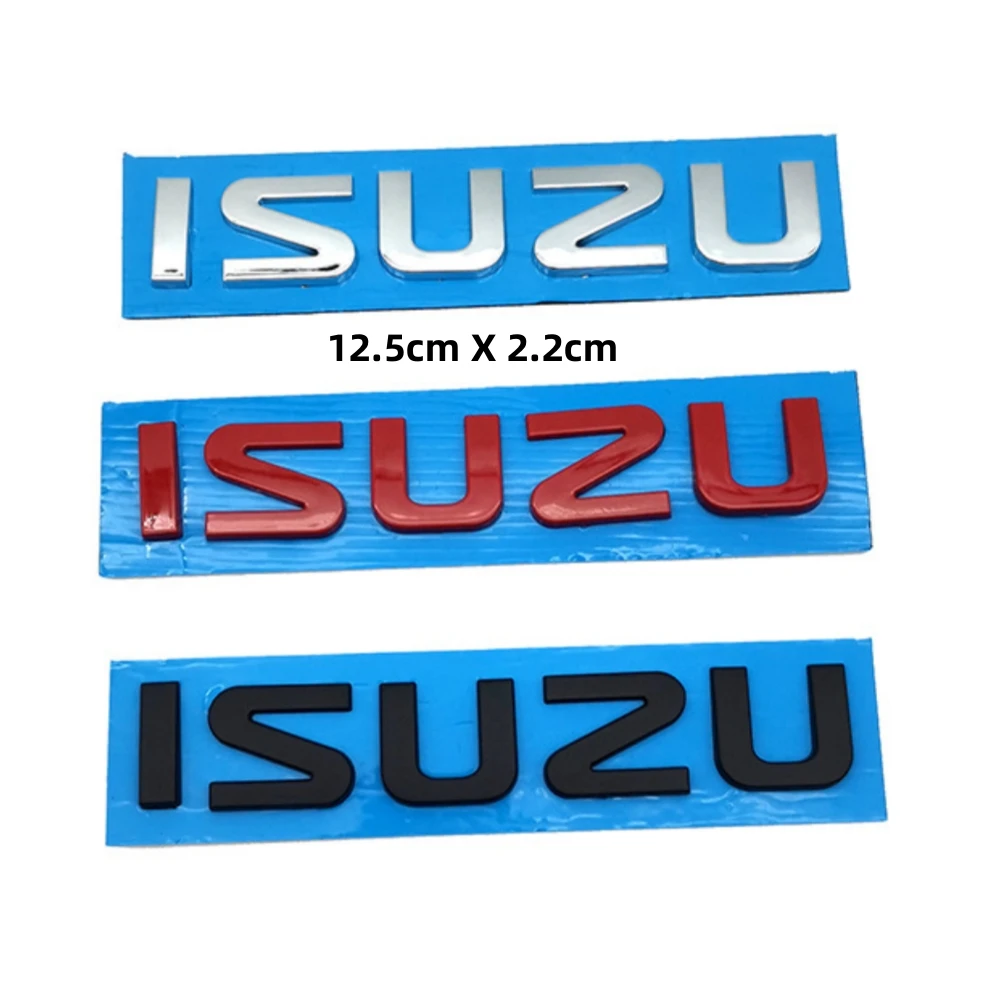 Pegatinas con logotipo de letras ISUZU para coche, 1 piezas, 5 piezas, ABS, para Isuzu, Ruimai, D-MAX, MU-X, emblema de maletero, insignia, reacondicionamiento, accesorios de estilo