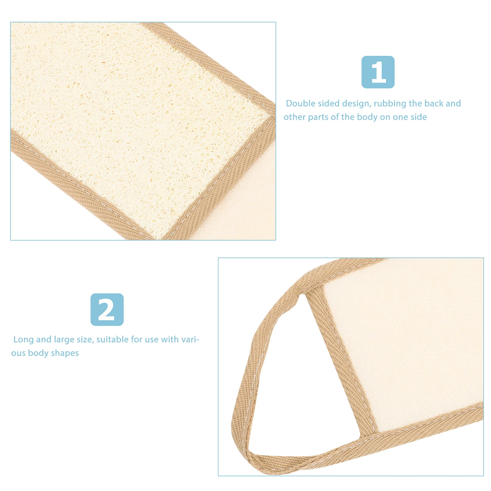 

Bath Back Scrubber Exfoliating Washcloth for Shower Heavy Duty Skin Friendly Loofah Towel for Full Body Cleansing and