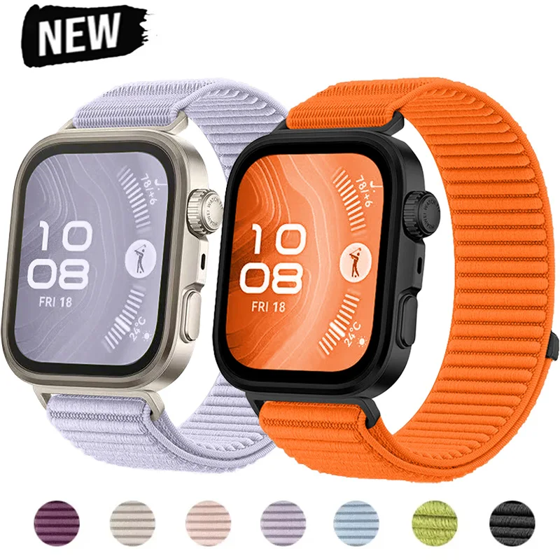 

Официальный нейлоновый ремешок с петлей для Huawei Watch Fit 4 3, плетеный удобный дышащий ремешок для Huawei Watch Fit 4/4 Pro, аксессуары