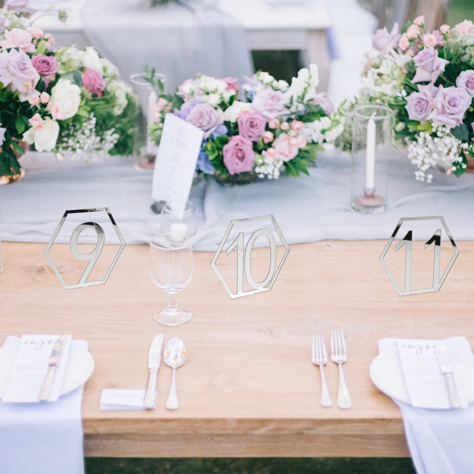 

20pcs Acrylic Table Numbers Reusable Wedding Simple Design Banquet Birthday Catering