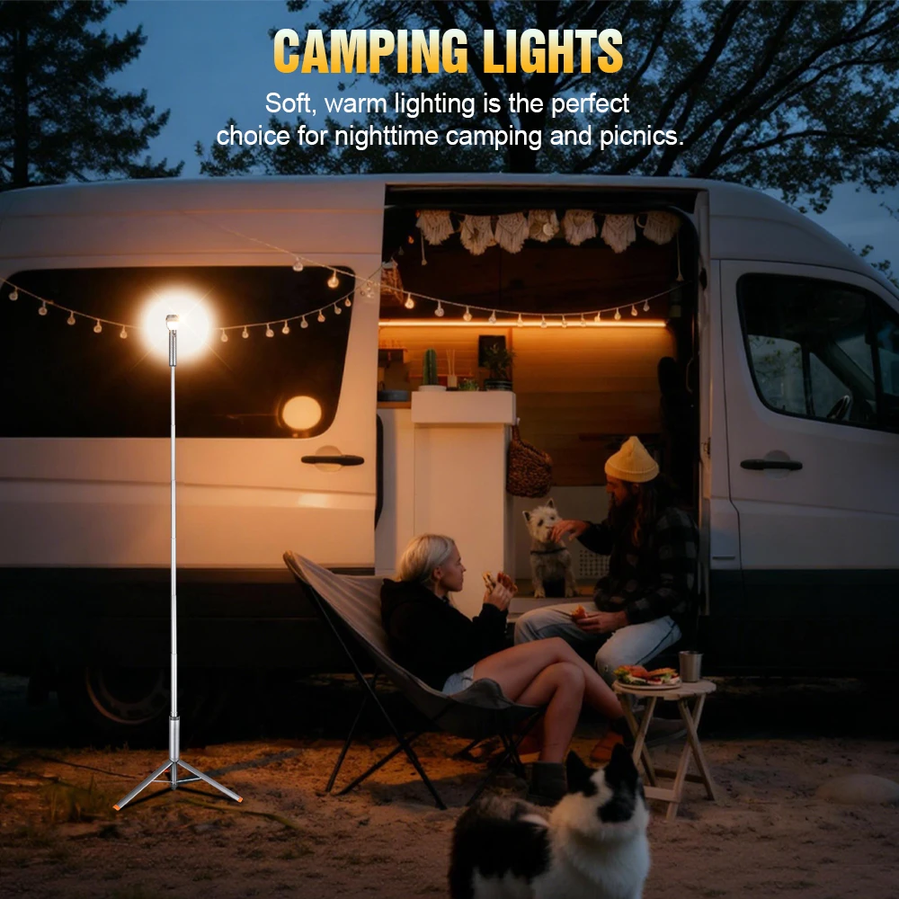 Trustfire WL22-PRO LED Telescopic Flashlight with Tripod Rechargeable Emergency Light Outdoor Portable Lantern for Camping