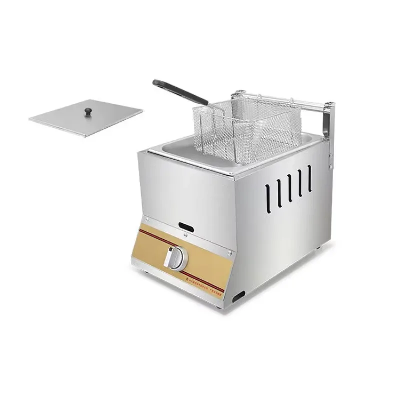

Commercial 6 Liters 1 tank Single Basket Deep Gas Fryer Chicken Chips Fryer Machine Gas Commercial Deep Fryer Gas