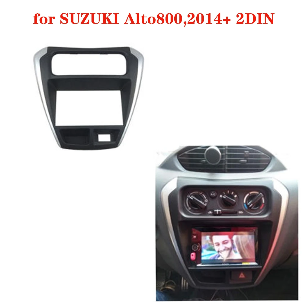 

7 Inch Double Din Fascia for SUZUKI-Maruti Alto 800 2014+ Radio DVD Stereo CD Panel Dash MountingTrim Kit Frame