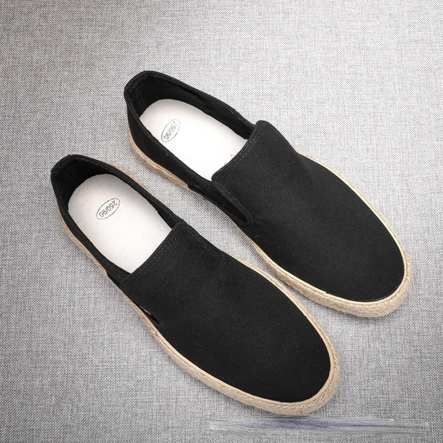 Spring Autumn Fashion Men Canvas Shoes Espadrilles Men Casual Slip on Breathable Loafers Men Flats Shoe Zapatos Hombre