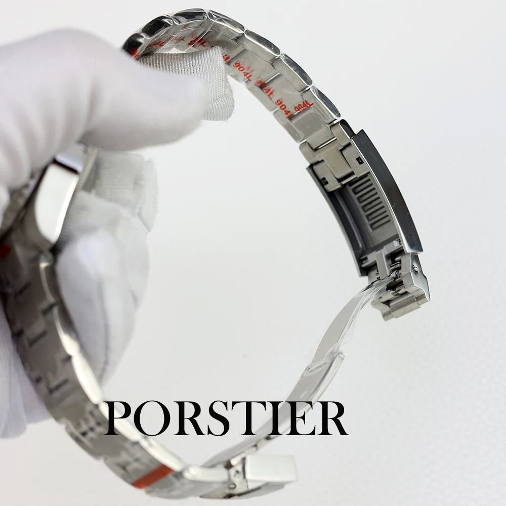 40mm watch case black green Ceramic bezel sapphire stainless steel fit NH35 NH36 movement 28.5mm dial sub oyster/ jubilee strap