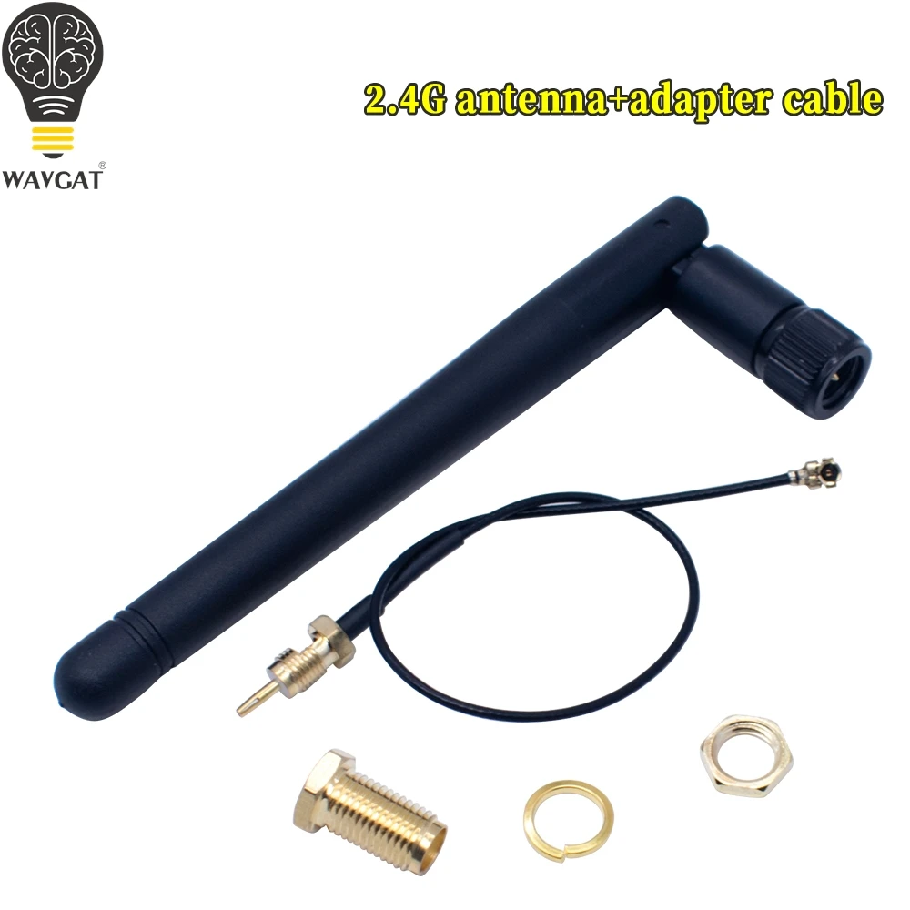 1/3 Stück 2,4GHz 3dBi WLAN-Antenne RP-SMA Stecker für Drahtlosrouter + 17cm PCI U.FL IPX zu RP SMA Stecker Pigtail-Kabel ESP8266 ESP32