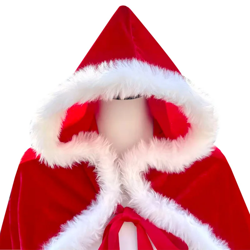مجموعة الرأس عيد الميلاد كيب الاطفال الكبار سانتا زي حفلة شال