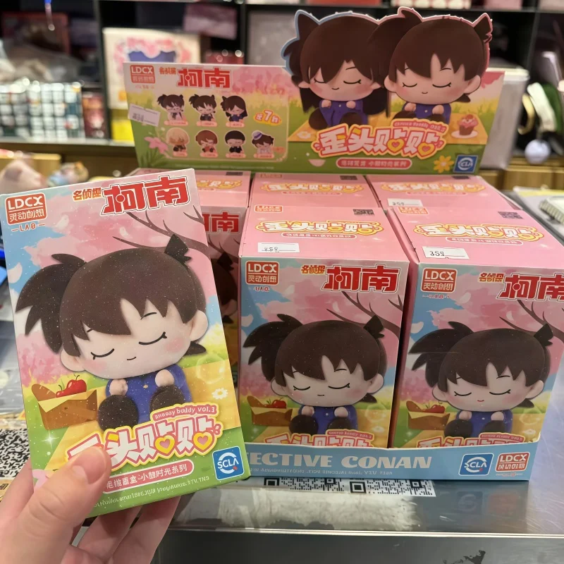 

Hot Anime Detective Conan Tilting Your Head To Sleep Blind Box Figures Collectible Model Dolls Toys Kawaii Cartoon Birthday Gift