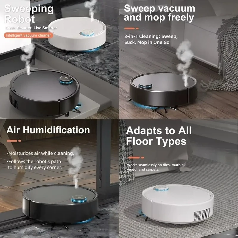 4-in-1 fully automatic home cleaning machine, smart vacuum cleaner, and powered by USB