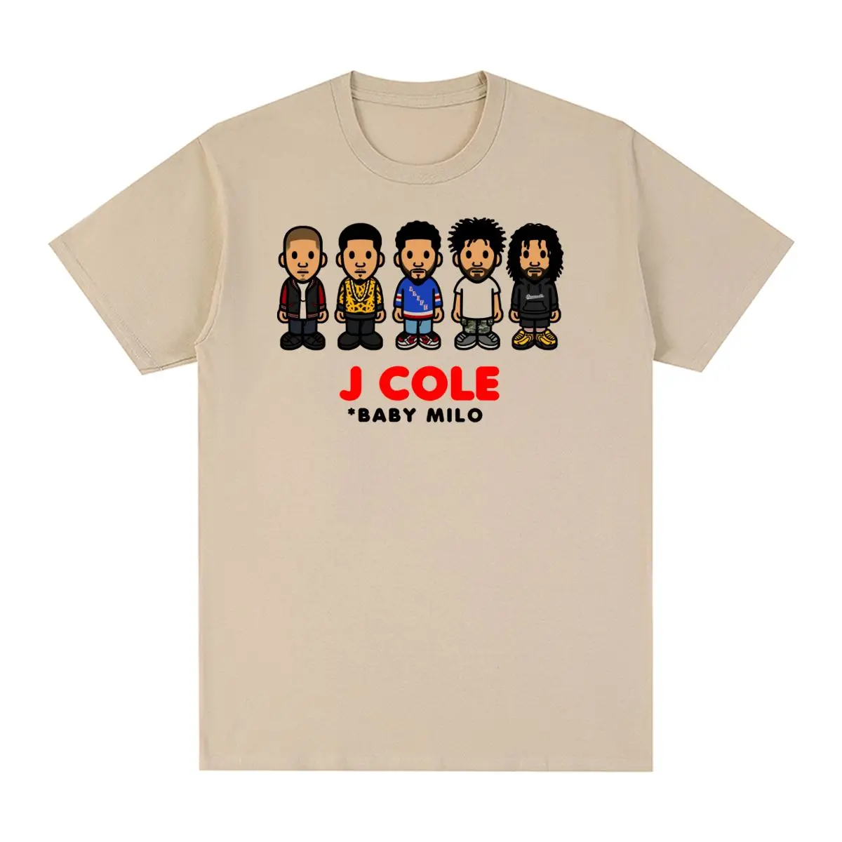 T-shirt vintage J Cole Dreamville Rapper Hip Hop Musica T-shirt da uomo in cotone Nuova maglietta da donna Top