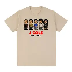 T-shirt vintage J Cole Dreamville Rapper Hip Hop Musica T-shirt da uomo in cotone Nuova maglietta da donna Top