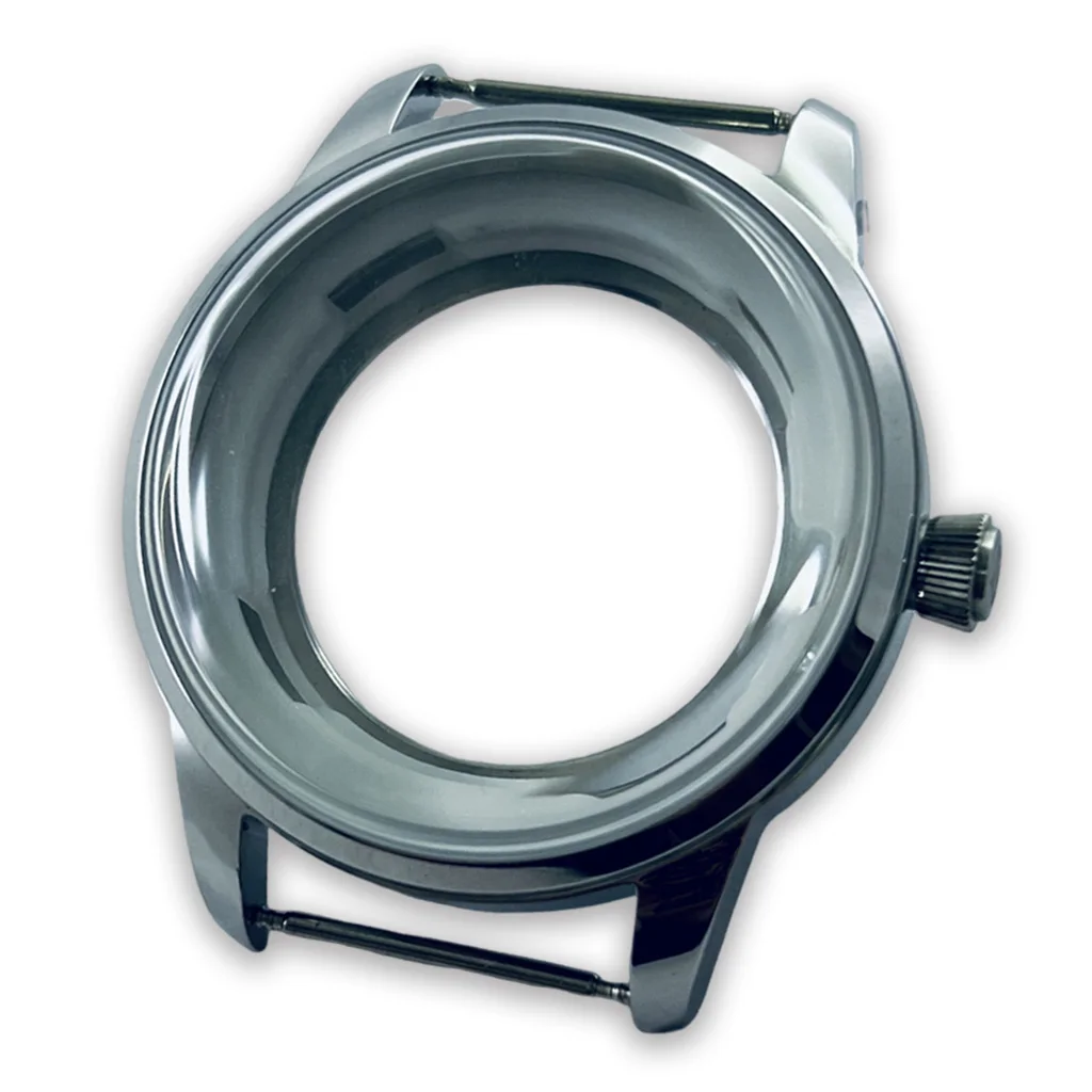 

40mm Silver Stainless Steel Watch Case Arched Glass Fit NH34 NH35 NH36 NH38 NH70 NH72 Movement